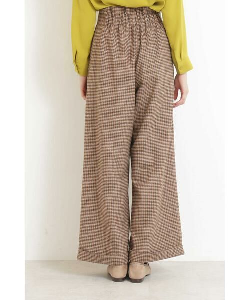 ＊＊N.Natural Beauty Basic / エヌ ナチュラルビューティーベーシック パンツ | チェックフロントボタンワイドパンツ | 詳細8