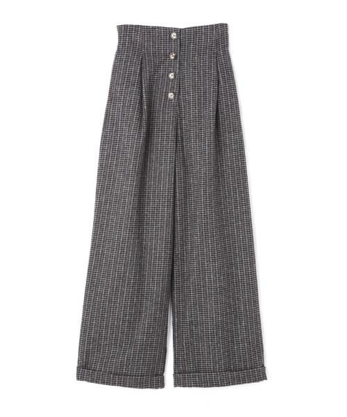 ＊＊N.Natural Beauty Basic / エヌ ナチュラルビューティーベーシック パンツ | チェックフロントボタンワイドパンツ | 詳細10