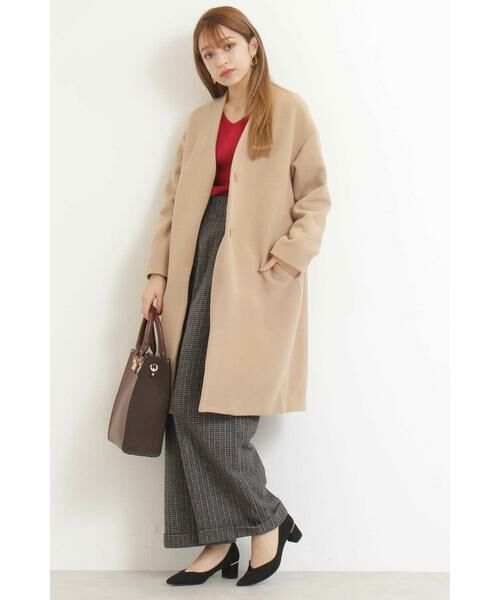 ＊＊N.Natural Beauty Basic / エヌ ナチュラルビューティーベーシック パンツ | チェックフロントボタンワイドパンツ | 詳細14