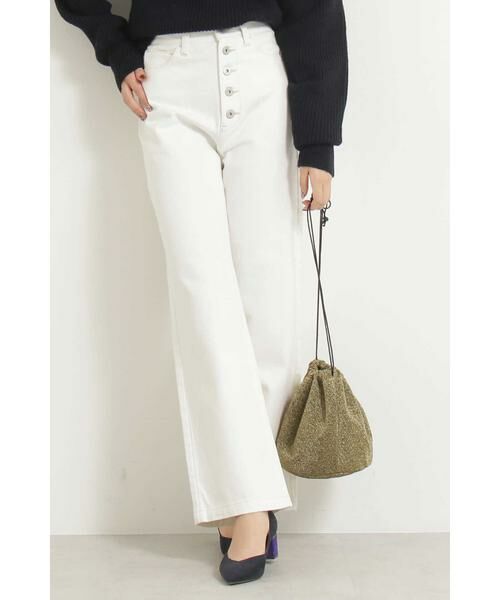 ＊＊N.Natural Beauty Basic / エヌ ナチュラルビューティーベーシック パンツ | ボタンフライデニムパンツ（オフ）