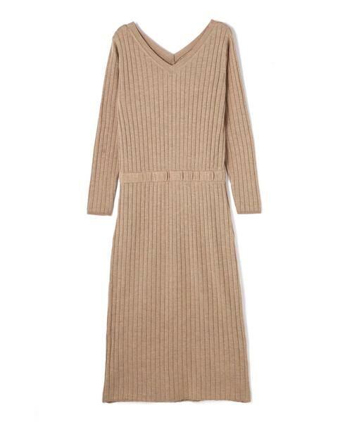 ＊＊N.Natural Beauty Basic / エヌ ナチュラルビューティーベーシック ワンピース | ウールブラウジングリブニットワンピース | 詳細1