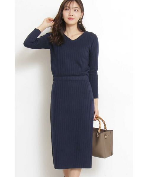 ＊＊N.Natural Beauty Basic / エヌ ナチュラルビューティーベーシック ワンピース | ウールブラウジングリブニットワンピース | 詳細8