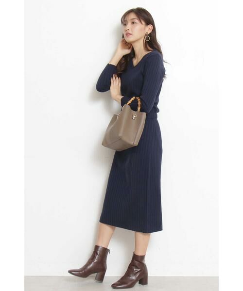 ＊＊N.Natural Beauty Basic / エヌ ナチュラルビューティーベーシック ワンピース | ウールブラウジングリブニットワンピース | 詳細10