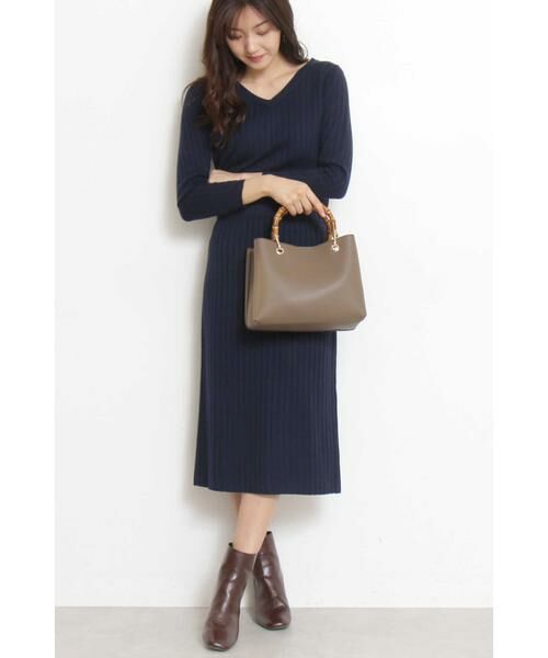 ＊＊N.Natural Beauty Basic / エヌ ナチュラルビューティーベーシック ワンピース | ウールブラウジングリブニットワンピース | 詳細11