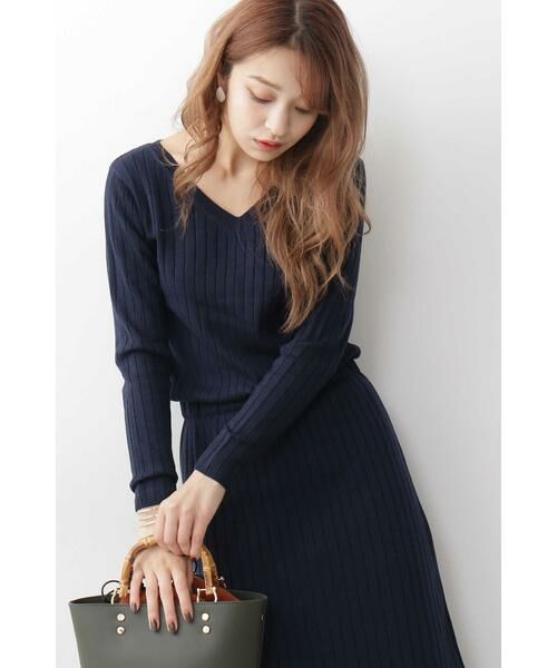 ＊＊N.Natural Beauty Basic / エヌ ナチュラルビューティーベーシック ワンピース | ウールブラウジングリブニットワンピース | 詳細13