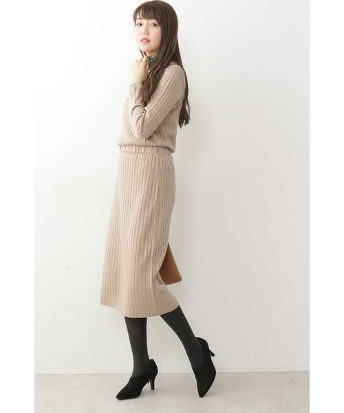 ＊＊N.Natural Beauty Basic / エヌ ナチュラルビューティーベーシック ワンピース | ウールブラウジングリブニットワンピース | 詳細17