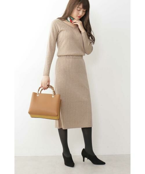 ＊＊N.Natural Beauty Basic / エヌ ナチュラルビューティーベーシック ワンピース | ウールブラウジングリブニットワンピース | 詳細18