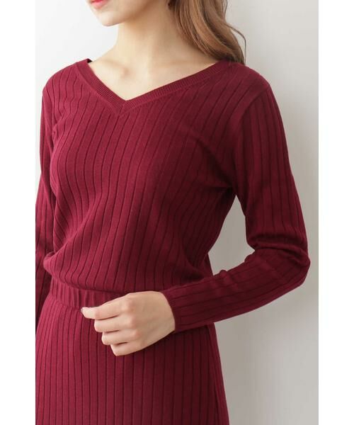 ＊＊N.Natural Beauty Basic / エヌ ナチュラルビューティーベーシック ワンピース | ウールブラウジングリブニットワンピース | 詳細30