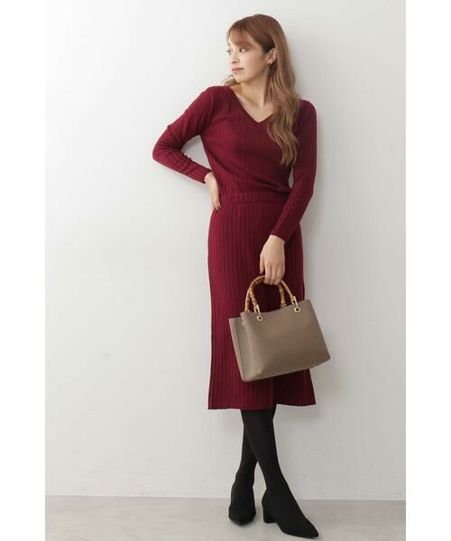 ＊＊N.Natural Beauty Basic / エヌ ナチュラルビューティーベーシック ワンピース | ウールブラウジングリブニットワンピース | 詳細21