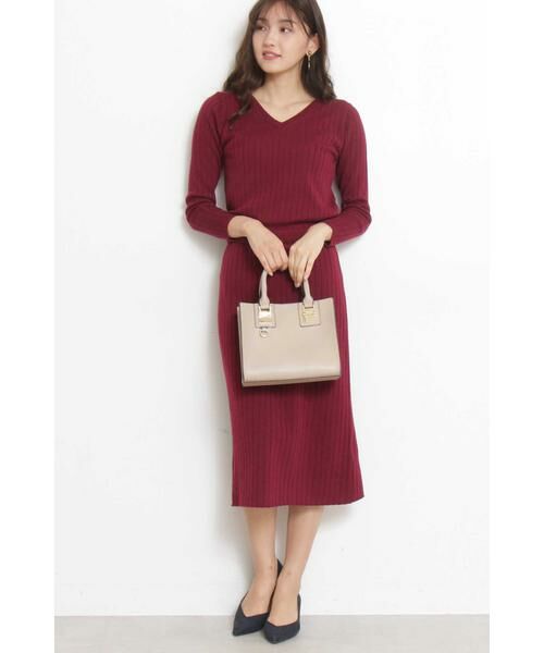 ＊＊N.Natural Beauty Basic / エヌ ナチュラルビューティーベーシック ワンピース | ウールブラウジングリブニットワンピース | 詳細23