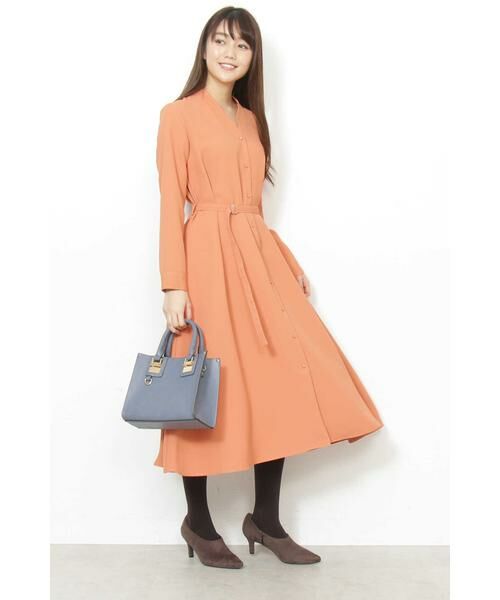 ＊＊N.Natural Beauty Basic / エヌ ナチュラルビューティーベーシック ワンピース | Aラインミモレタイトベルトワンピース | 詳細3