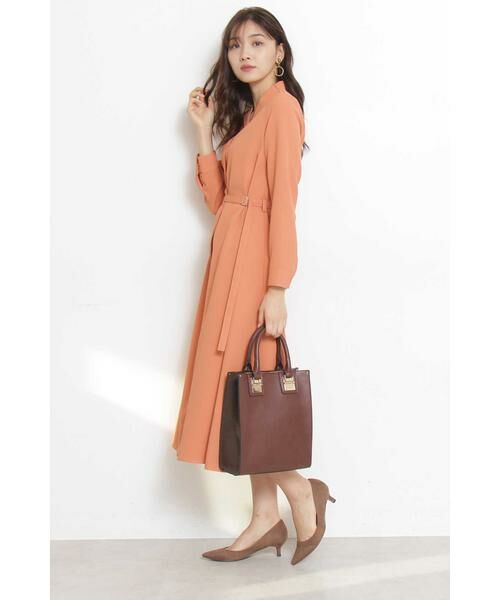 ＊＊N.Natural Beauty Basic / エヌ ナチュラルビューティーベーシック ワンピース | Aラインミモレタイトベルトワンピース | 詳細6