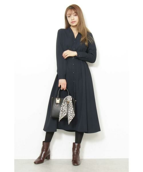 ＊＊N.Natural Beauty Basic / エヌ ナチュラルビューティーベーシック ワンピース | Aラインミモレタイトベルトワンピース | 詳細11