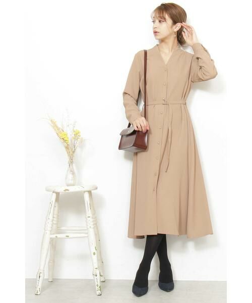 ＊＊N.Natural Beauty Basic / エヌ ナチュラルビューティーベーシック ワンピース | Aラインミモレタイトベルトワンピース | 詳細17