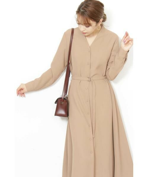 ＊＊N.Natural Beauty Basic / エヌ ナチュラルビューティーベーシック ワンピース | Aラインミモレタイトベルトワンピース | 詳細19