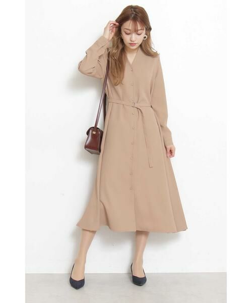 ＊＊N.Natural Beauty Basic / エヌ ナチュラルビューティーベーシック ワンピース | Aラインミモレタイトベルトワンピース | 詳細21