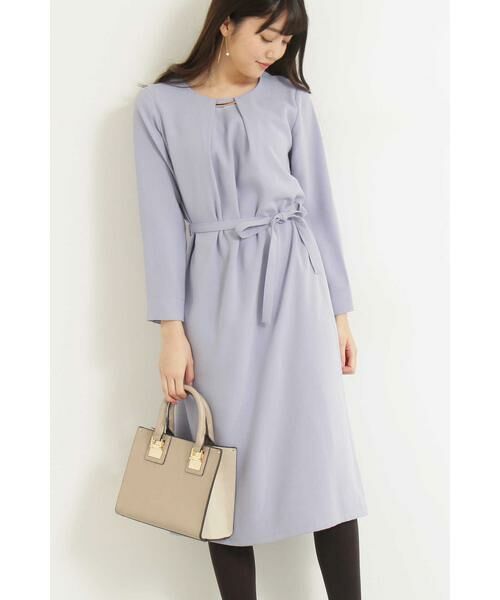 ＊＊N.Natural Beauty Basic / エヌ ナチュラルビューティーベーシック ワンピース | パーツ付ワンピース（ブルー）