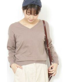 ハイゲージVネックニット