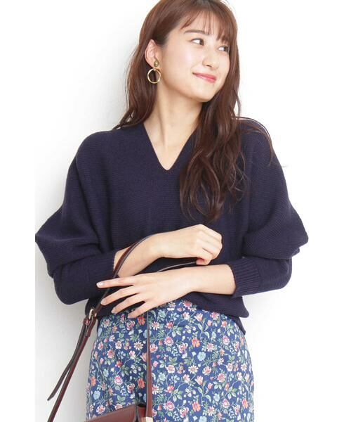 ＊＊N.Natural Beauty Basic / エヌ ナチュラルビューティーベーシック ニット・セーター | ホールガーメントニット（ネイビー）