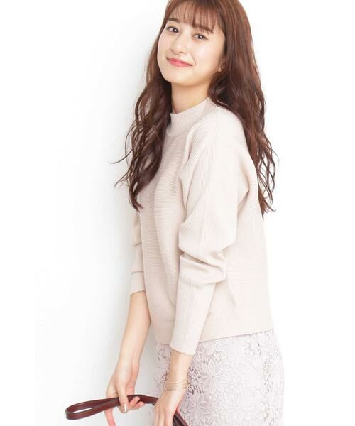 ＊＊N.Natural Beauty Basic / エヌ ナチュラルビューティーベーシック ニット・セーター | 横リブドルマンニット（ベージュ）