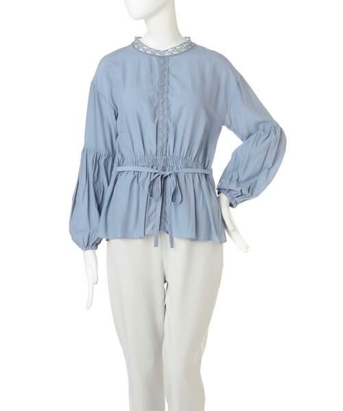 ＊＊N.Natural Beauty Basic / エヌ ナチュラルビューティーベーシック シャツ・ブラウス | ボリュームスリーブハイネックブラウス | 詳細1