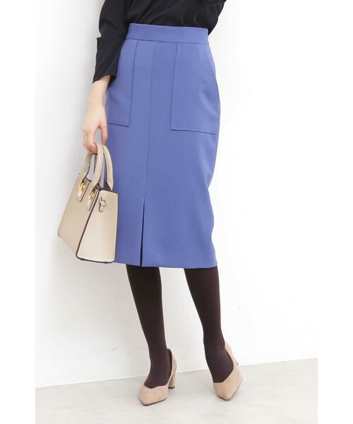 ＊＊N.Natural Beauty Basic / エヌ ナチュラルビューティーベーシック スカート | フロントスリットスカート（ブルー）