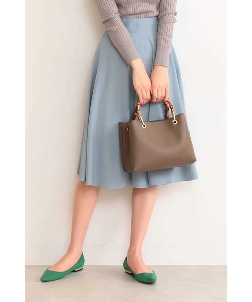 ＊＊N.Natural Beauty Basic / エヌ ナチュラルビューティーベーシック スカート | フレアミモレスカート（ブルー）