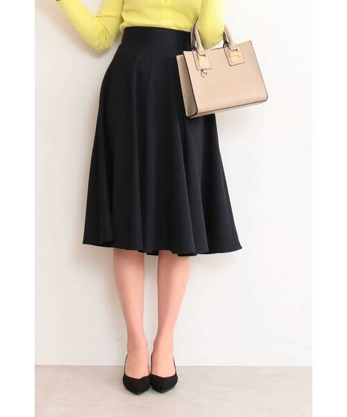 ＊＊N.Natural Beauty Basic / エヌ ナチュラルビューティーベーシック スカート | フレアミモレスカート（ネイビー）