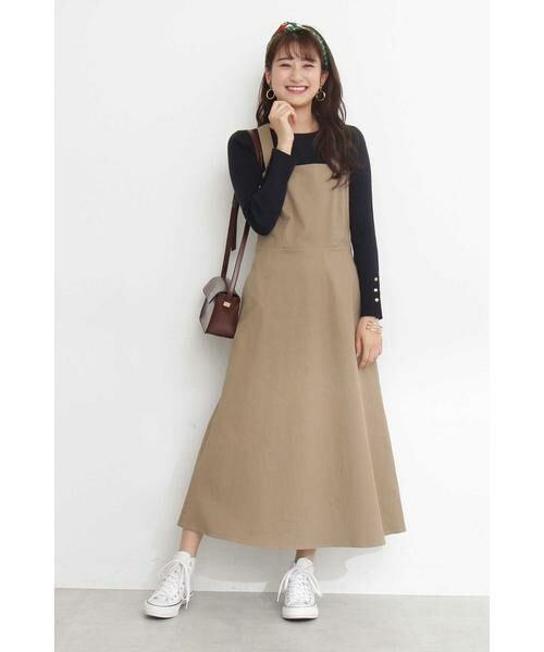 ＊＊N.Natural Beauty Basic / エヌ ナチュラルビューティーベーシック ワンピース | チノジャンパースカートマキシワンピース | 詳細9