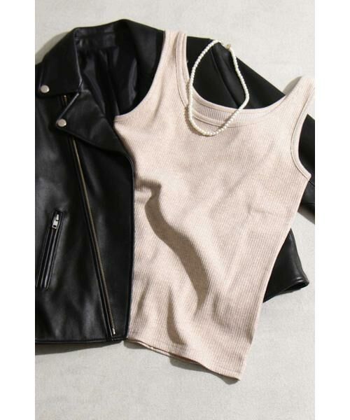 ＊＊N.Natural Beauty Basic / エヌ ナチュラルビューティーベーシック カットソー | ラメタンクトップ（ベージュ）