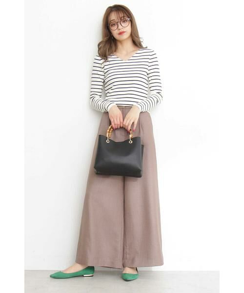 ＊＊N.Natural Beauty Basic / エヌ ナチュラルビューティーベーシック ニット・セーター | 総針Vネックニット | 詳細4