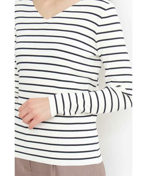 ＊＊N.Natural Beauty Basic / エヌ ナチュラルビューティーベーシック ニット・セーター | 総針Vネックニット | 詳細9