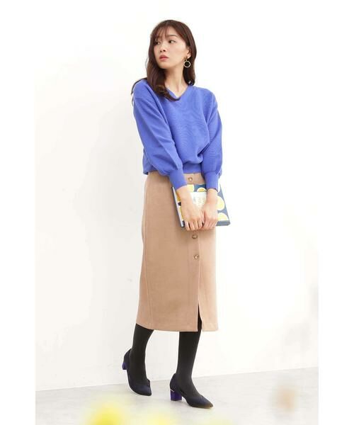 ＊＊N.Natural Beauty Basic / エヌ ナチュラルビューティーベーシック ニット・セーター | ガーターVネックフォルムニット | 詳細4