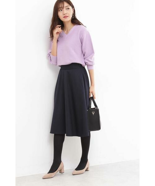 ＊＊N.Natural Beauty Basic / エヌ ナチュラルビューティーベーシック ニット・セーター | ガーターVネックフォルムニット | 詳細17