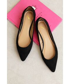 メタルヒールフラットパンプス