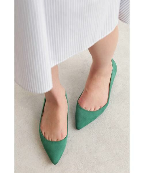 ＊＊N.Natural Beauty Basic / エヌ ナチュラルビューティーベーシック パンプス | メタルヒールフラットパンプス（グリーン）