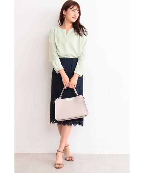 ＊＊N.Natural Beauty Basic / エヌ ナチュラルビューティーベーシック シャツ・ブラウス | キーネックタックドレープブラウス | 詳細2