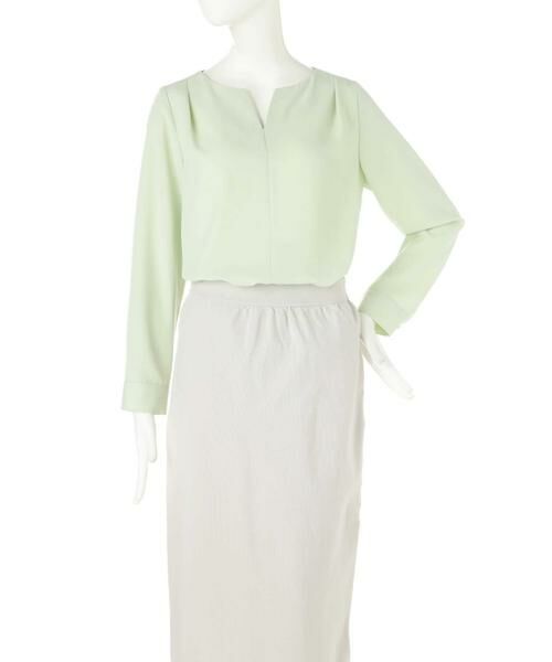 ＊＊N.Natural Beauty Basic / エヌ ナチュラルビューティーベーシック シャツ・ブラウス | キーネックタックドレープブラウス | 詳細5