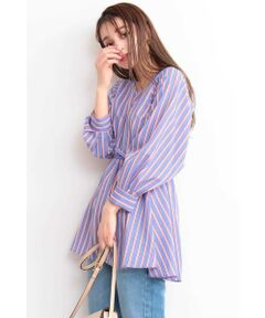 マルチカラーストライプブラウス