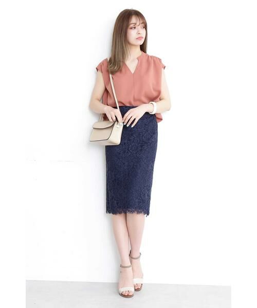 ＊＊N.Natural Beauty Basic / エヌ ナチュラルビューティーベーシック スカート | レースミモレスカート | 詳細2