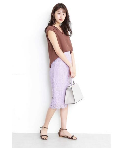 ＊＊N.Natural Beauty Basic / エヌ ナチュラルビューティーベーシック スカート | レースミモレスカート | 詳細17