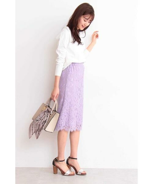 ＊＊N.Natural Beauty Basic / エヌ ナチュラルビューティーベーシック スカート | レースミモレスカート | 詳細19