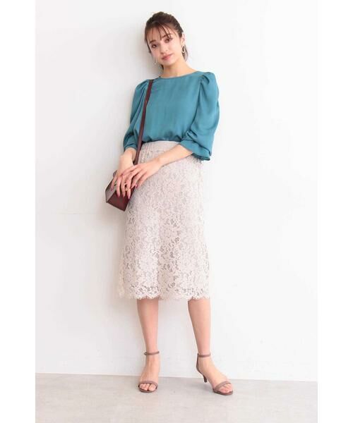 ＊＊N.Natural Beauty Basic / エヌ ナチュラルビューティーベーシック スカート | レースミモレスカート | 詳細25