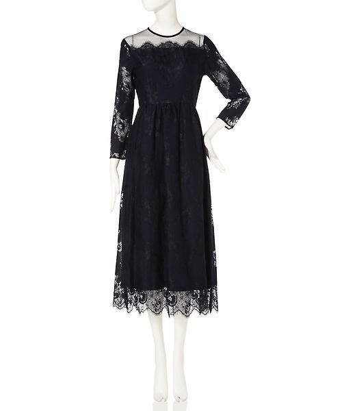 ロングスリーブレースワンピース ワンピース N Natural Beauty Basic エヌ ナチュラルビューティーベーシック ファッション通販 タカシマヤファッションスクエア