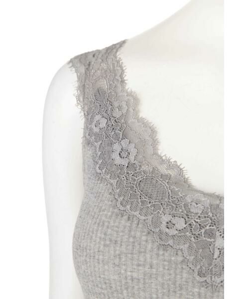 ＊＊N.Natural Beauty Basic / エヌ ナチュラルビューティーベーシック カットソー | リブインナーレース付きVネックキャミソール | 詳細7