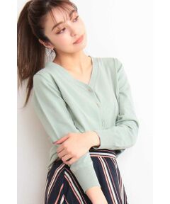 メタル釦カーディガン