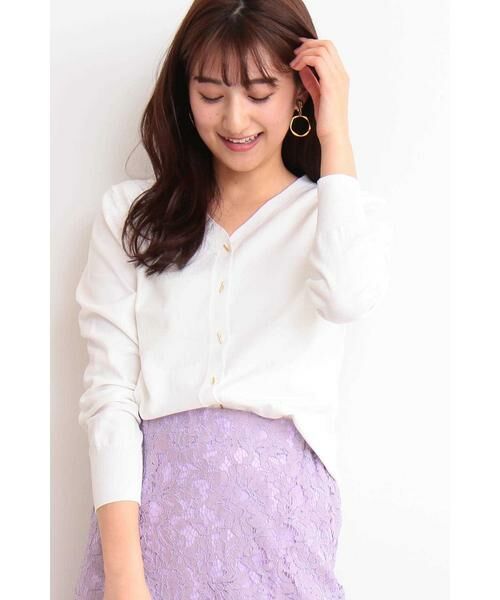 ＊＊N.Natural Beauty Basic / エヌ ナチュラルビューティーベーシック カーディガン・ボレロ | メタル釦カーディガン（オフ）