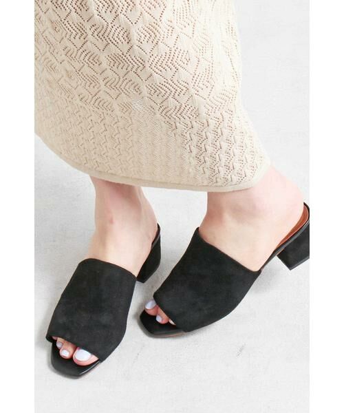 ＊＊N.Natural Beauty Basic / エヌ ナチュラルビューティーベーシック サンダル | チャンキーヒールサボ（ブラック）