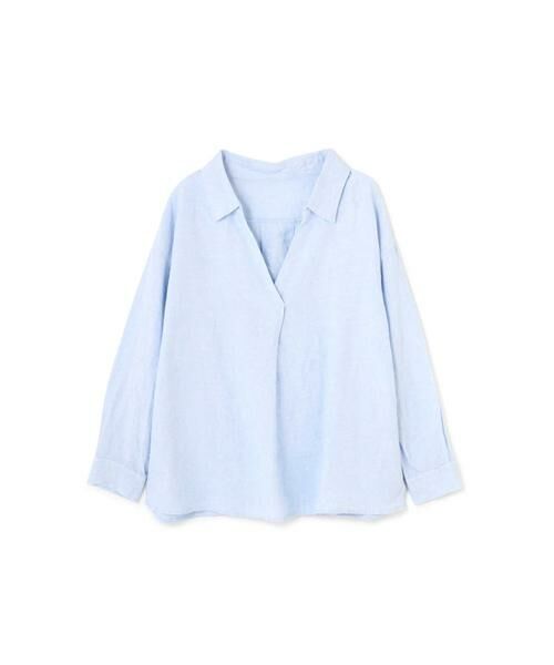 ＊＊N.Natural Beauty Basic / エヌ ナチュラルビューティーベーシック シャツ・ブラウス | 麻スキッパーシャツ | 詳細1