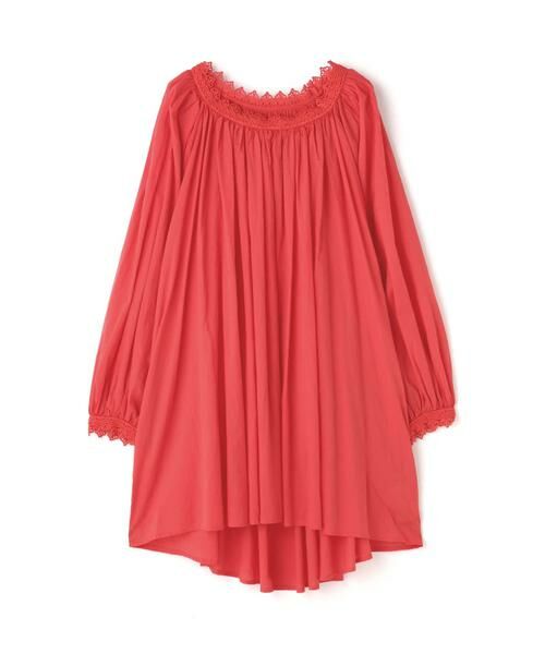 ＊＊N.Natural Beauty Basic / エヌ ナチュラルビューティーベーシック シャツ・ブラウス | ボリュームギャザーチュニックブラウス（レッド）